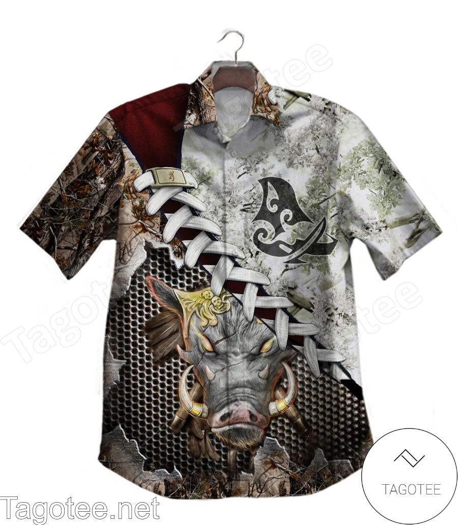 Boar Hunting Hawaiian Shirt
