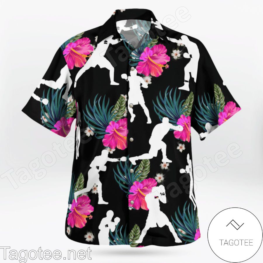 Boxing Black Hawaiian Shirt And Short