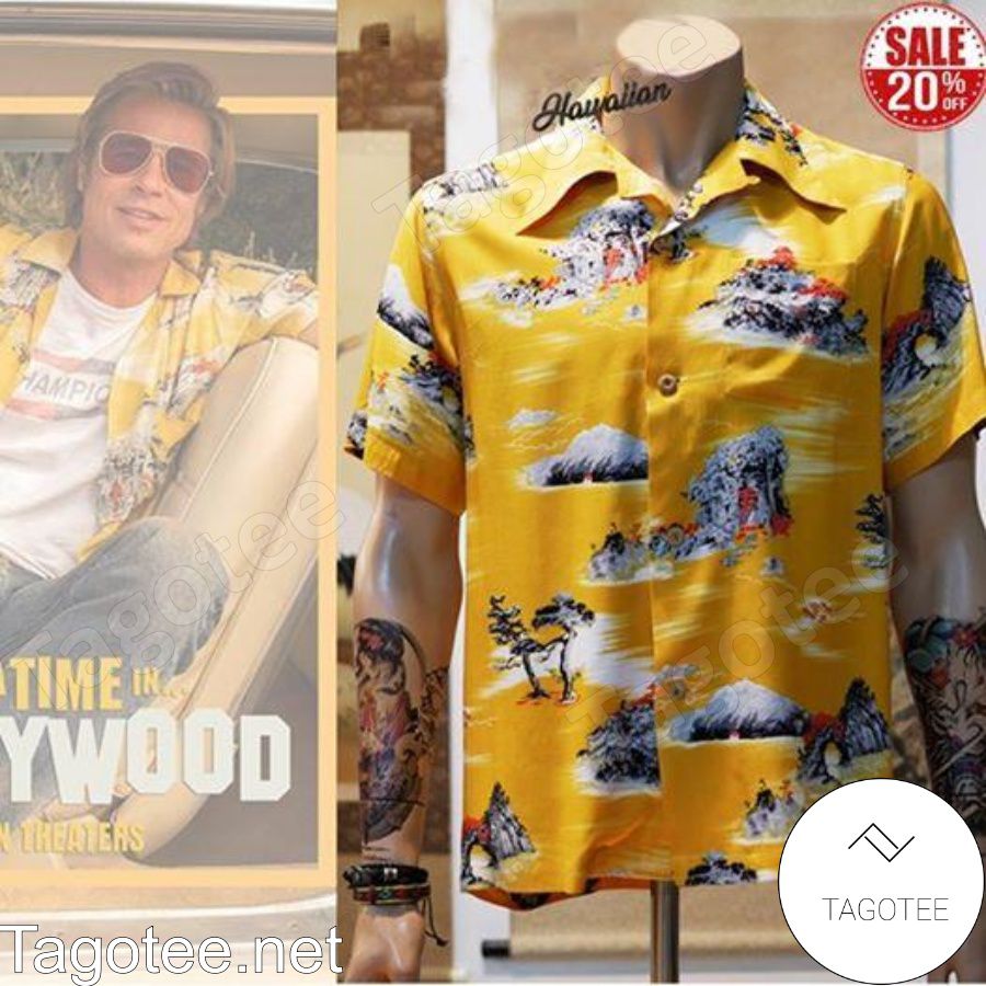Brad Pitt Cliff Booth In Once Upon A Time In Hollywood Hawaiian Shirt