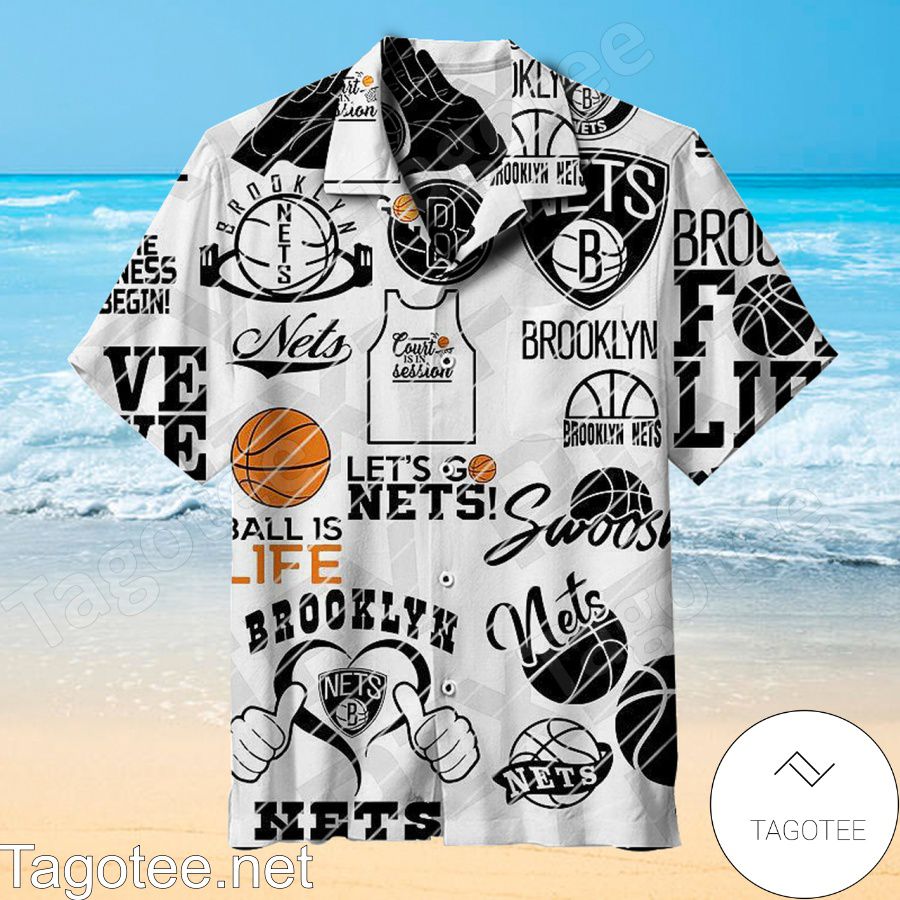 Brooklyn Nets Let's Go Nets Hawaiian Shirt