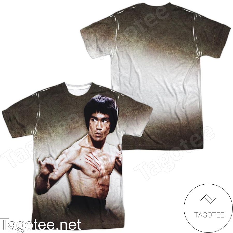 Bruce Lee Scratched All Over Print Shirts