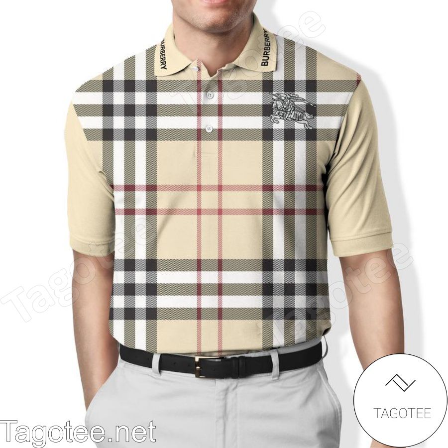Burberry Plaid Golf Tennis Outfit Polo Shirt