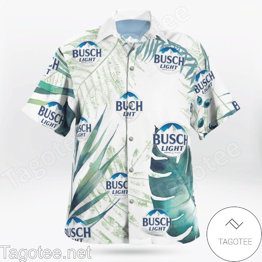 Busch Light Beer White Hawaiian Shirt And Short