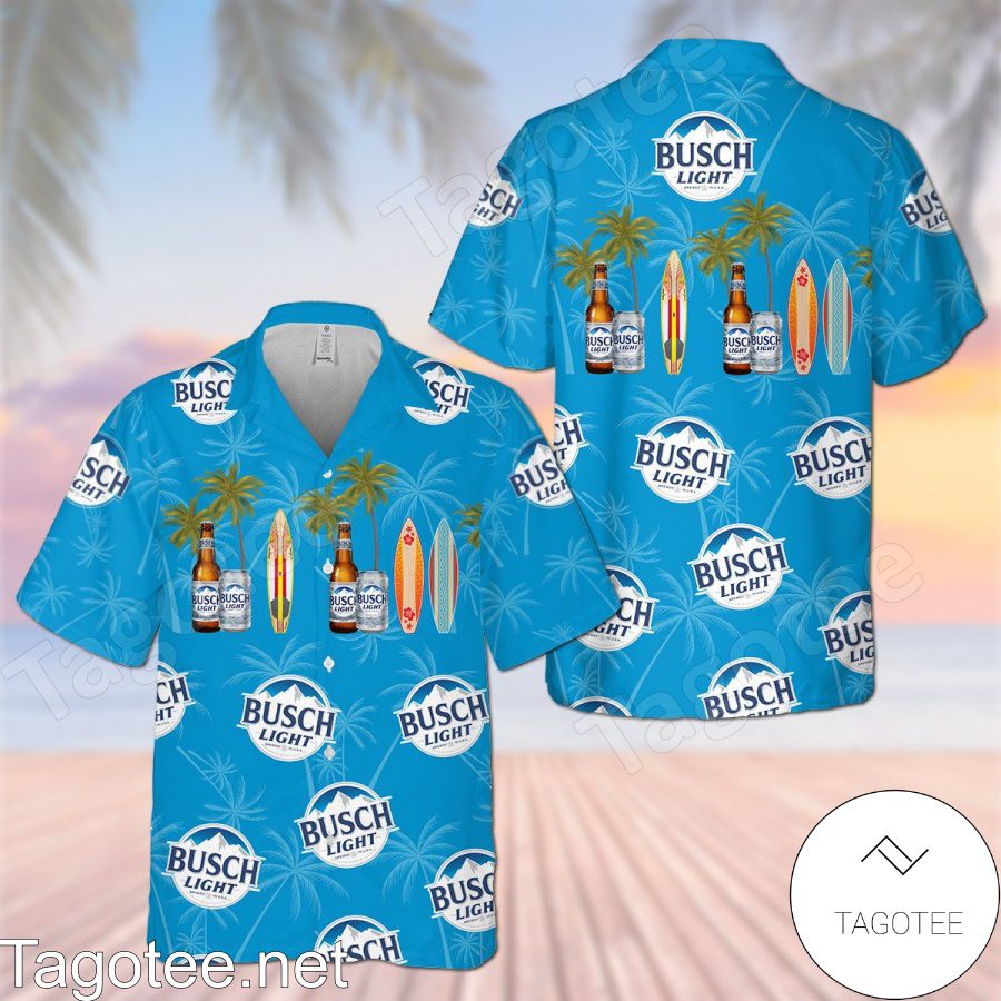 Busch Light Blue Hawaiian Shirt And Short