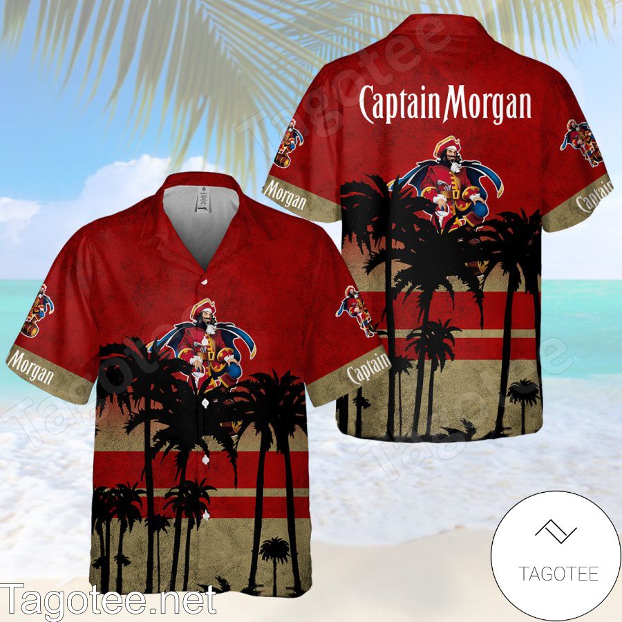 Captain Morgan Red Hawaiian Shirt And Short
