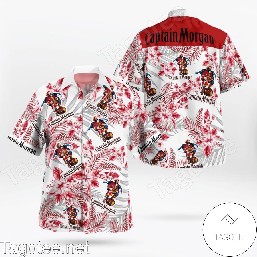 Captain Morgan White Hawaiian Shirt And Short