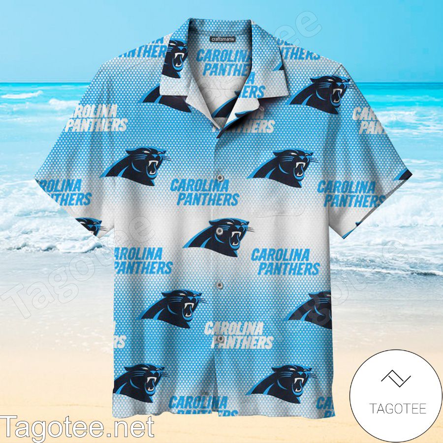 Carolina Panthers Blue Spot Background Hawaiian Shirt