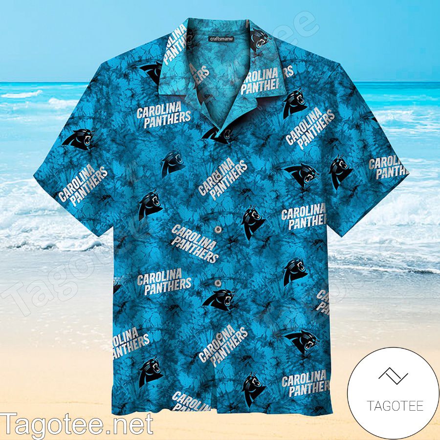 Carolina Panthers Tie Dye Printing Hawaiian Shirt