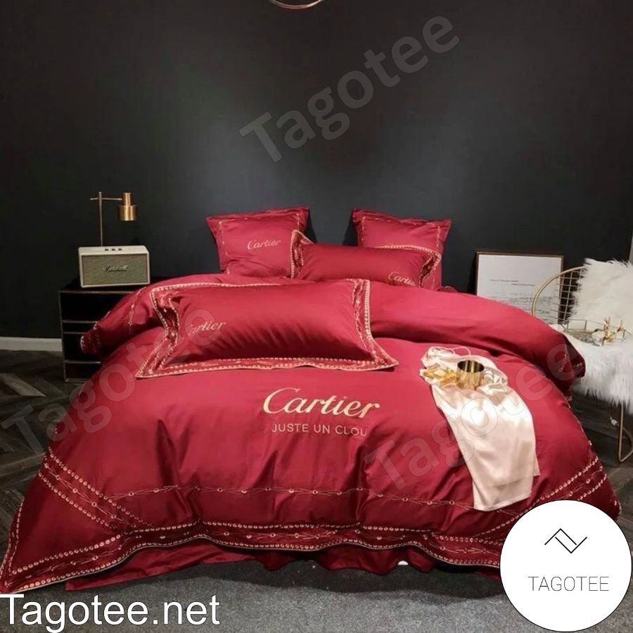 Cartier Just Un Clou Red Luxury Bedding Set