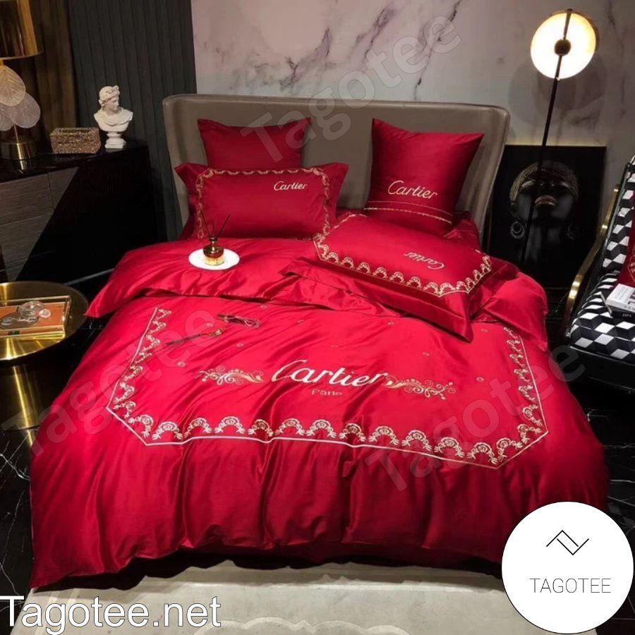 Cartier Red Luxury Bedding Set