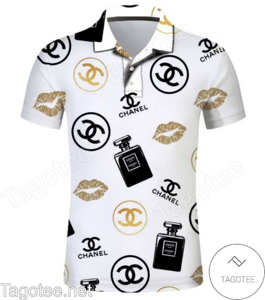 Chanel Coco Perfume And Lip Polo Shirt