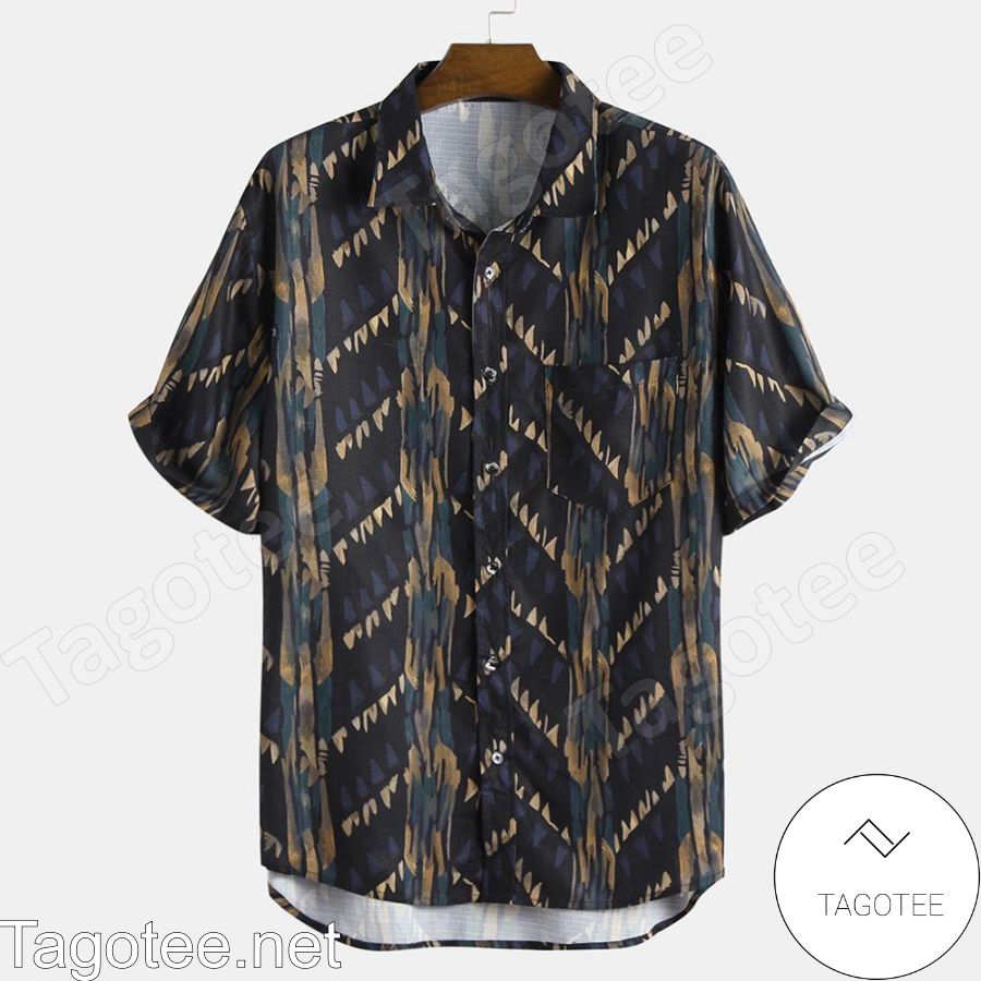 Chevron Triangle Stripe Pattern Hawaiian Shirt