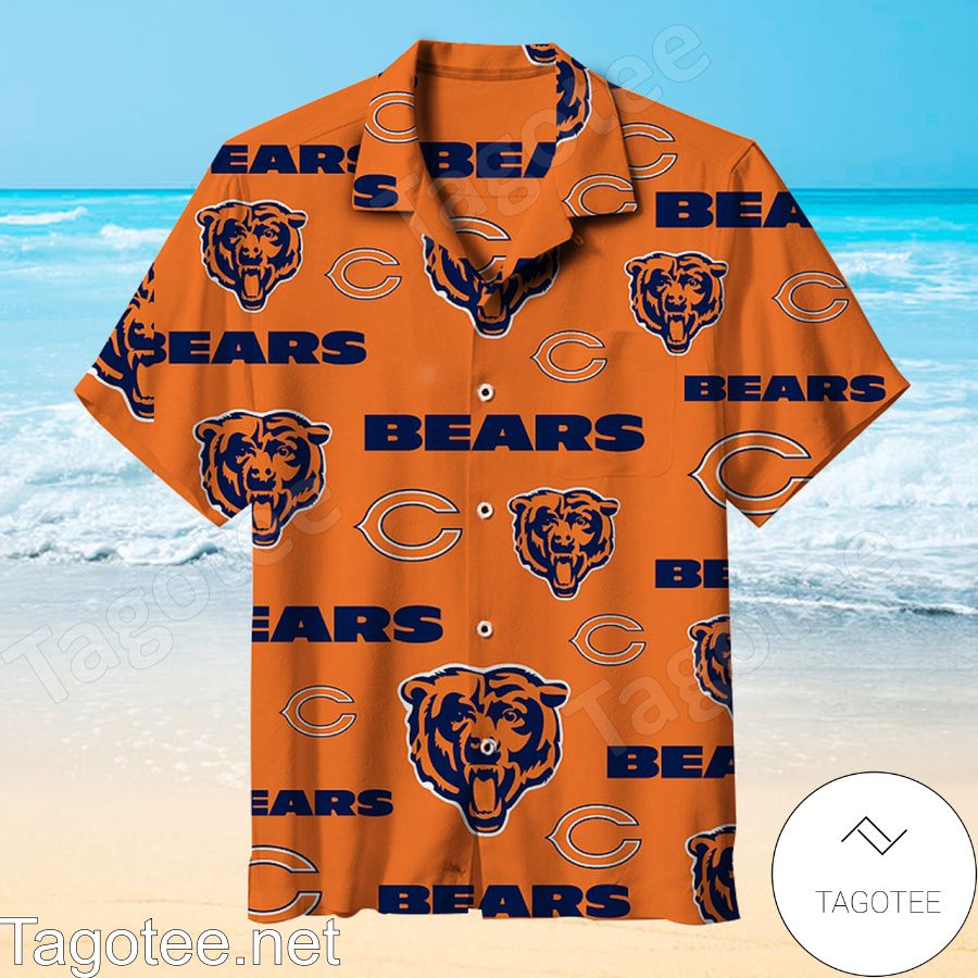 Chicago Bears Gift For Fans Orange Hawaiian Shirt