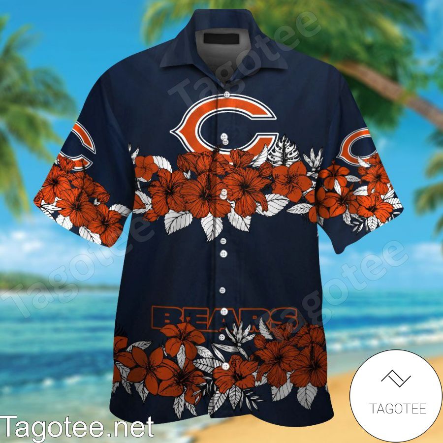 Chicago Bears Hawaiian Shirt And Short - Tagotee