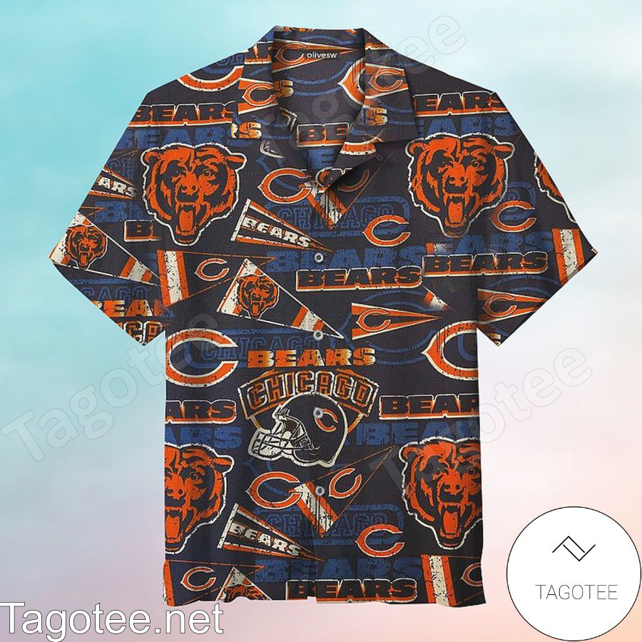 Chicago Bears Vintage Hawaiian Shirt