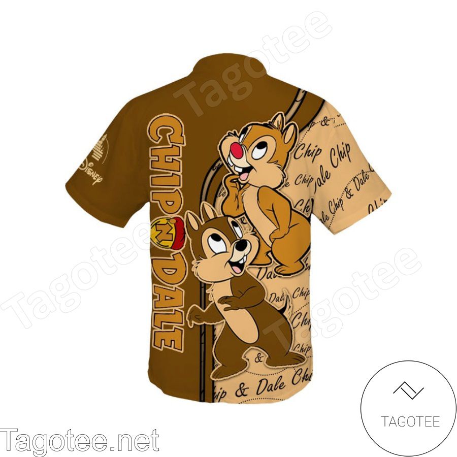 Chipmunks Chip & Dale Brown Stripes Disney Hawaiian Shirt And Short ...