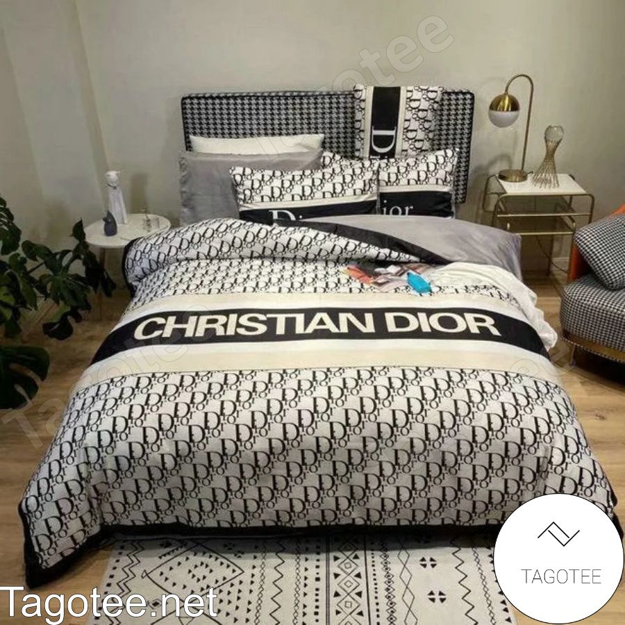 Christian Dior Brand Name Monogram Luxury Bedding Set