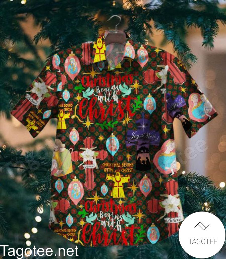 Christmas Begins With Christ Hawaiian Shirt