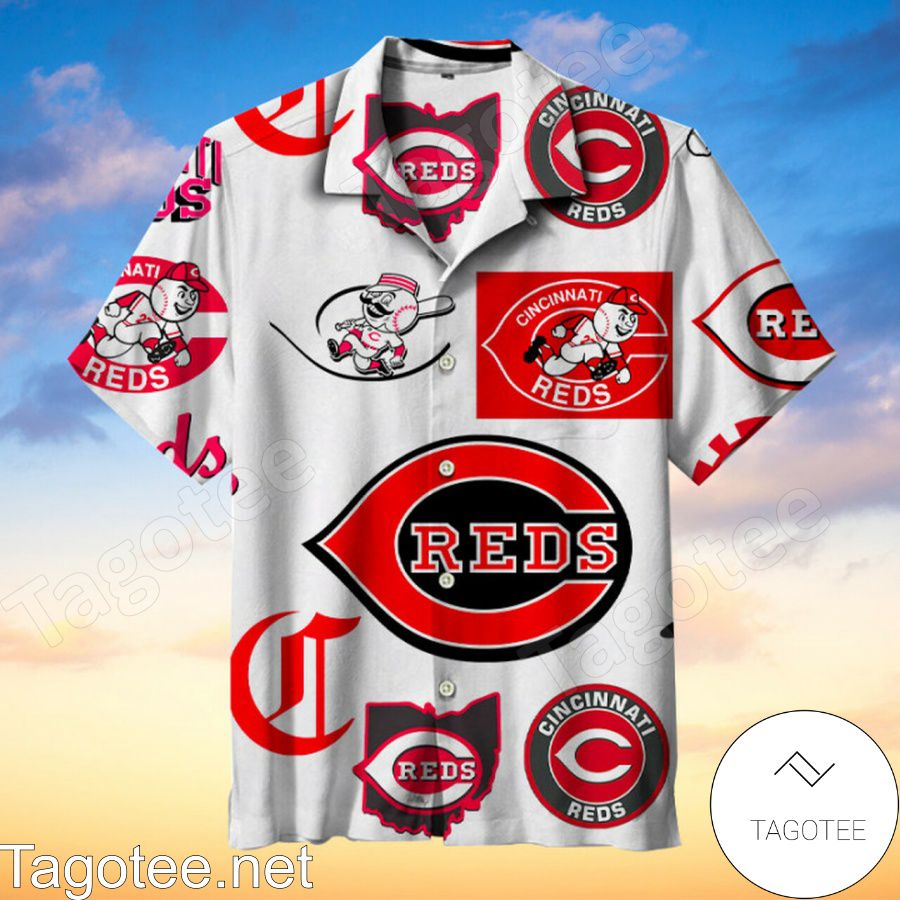 Cincinnati Reds Baseball Team Mlb White Hawaiian Shirt