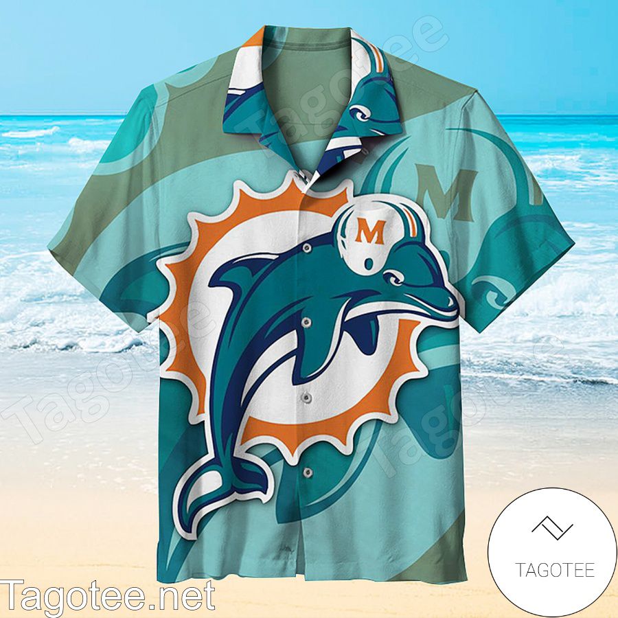 Classic Miami Dolphin 1997 Logo Hawaiian Shirt