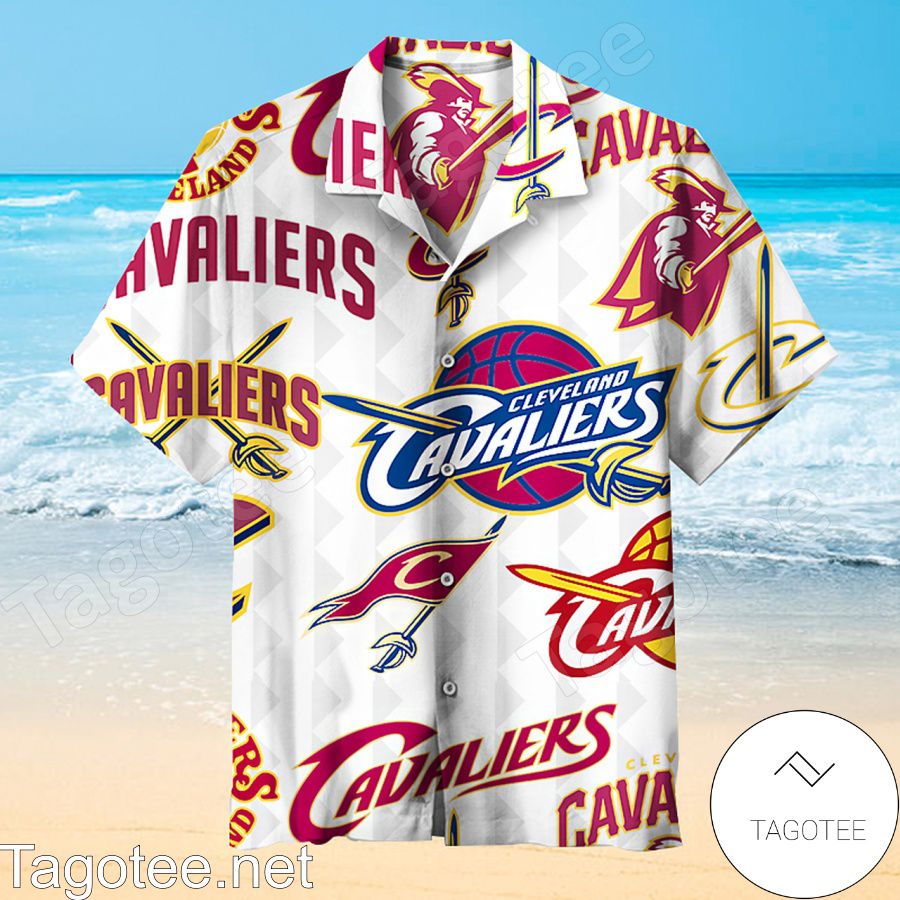 Cleveland Cavaliers Basketball Team Nba White Hawaiian Shirt