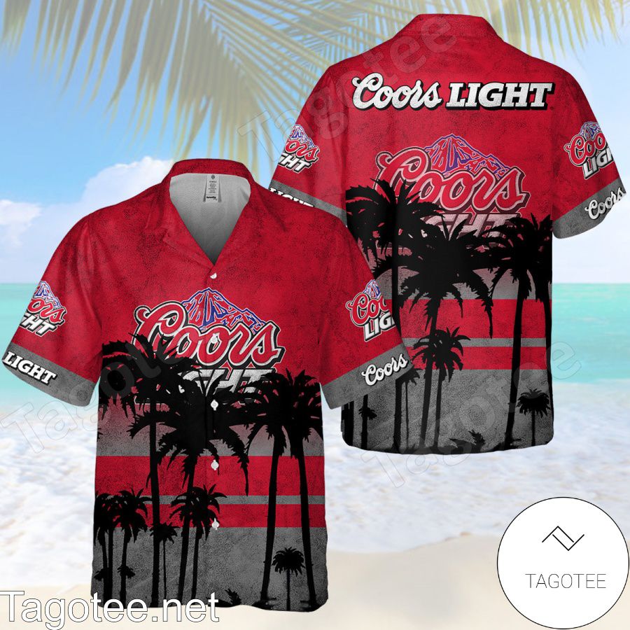 Coors Light Red Hawaiian Shirt And Short