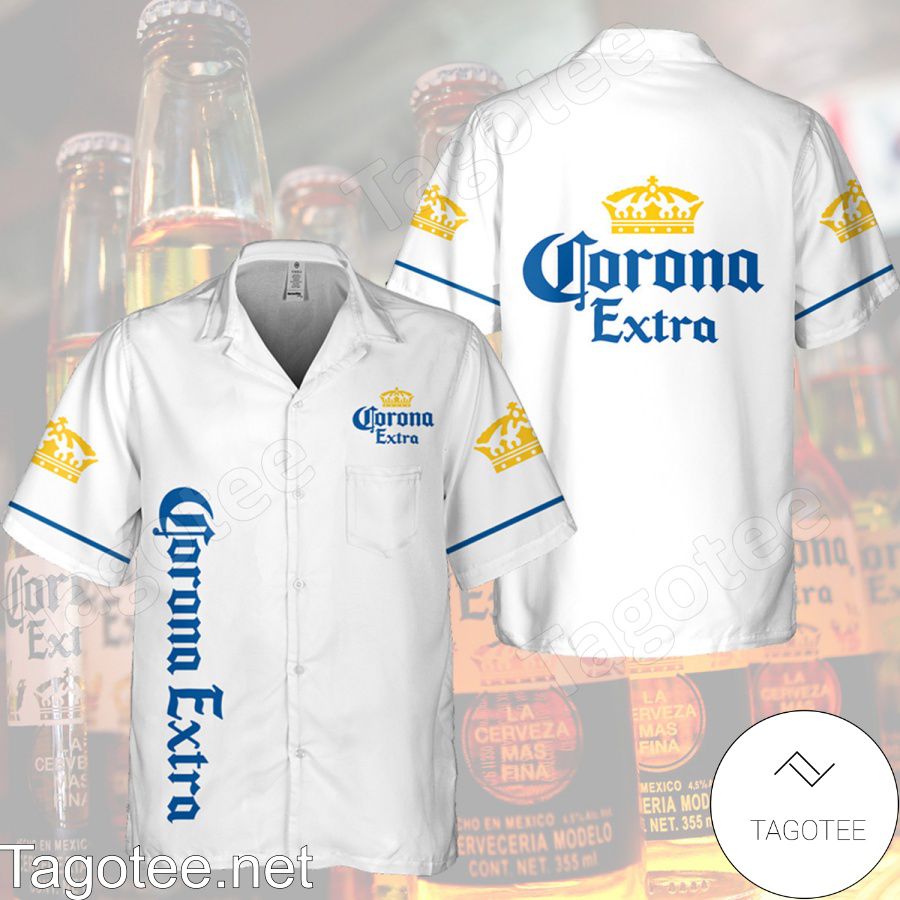 Corona Extra Beer White Hawaiian Shirt And Short