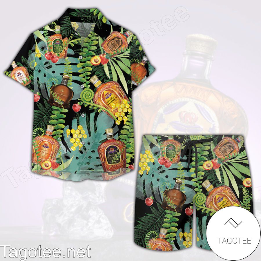 Crown Royal Collection Tropical Forest Hawaiian Shirt And Short