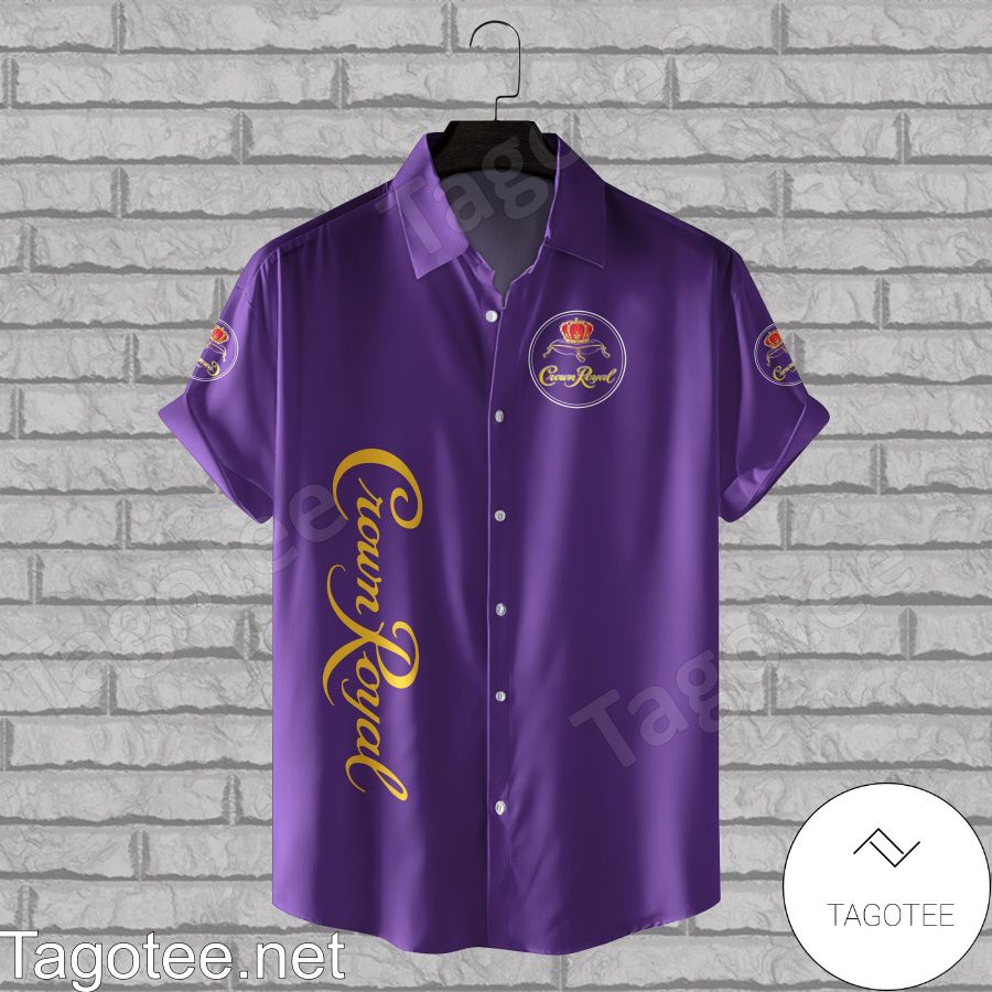 Crown Royal Whisky Purple Logo Hawaiian Shirt And Short