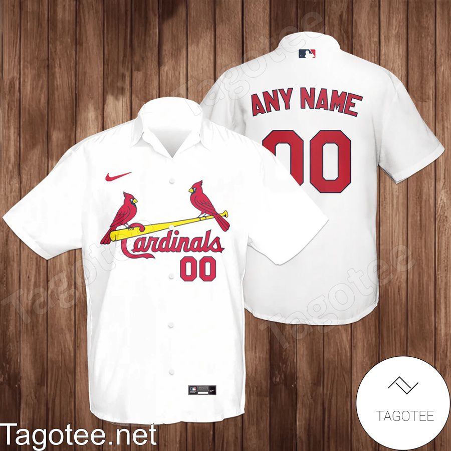 Custom St. Louis Cardinals Baseball White Hawaiian Shirt And Short