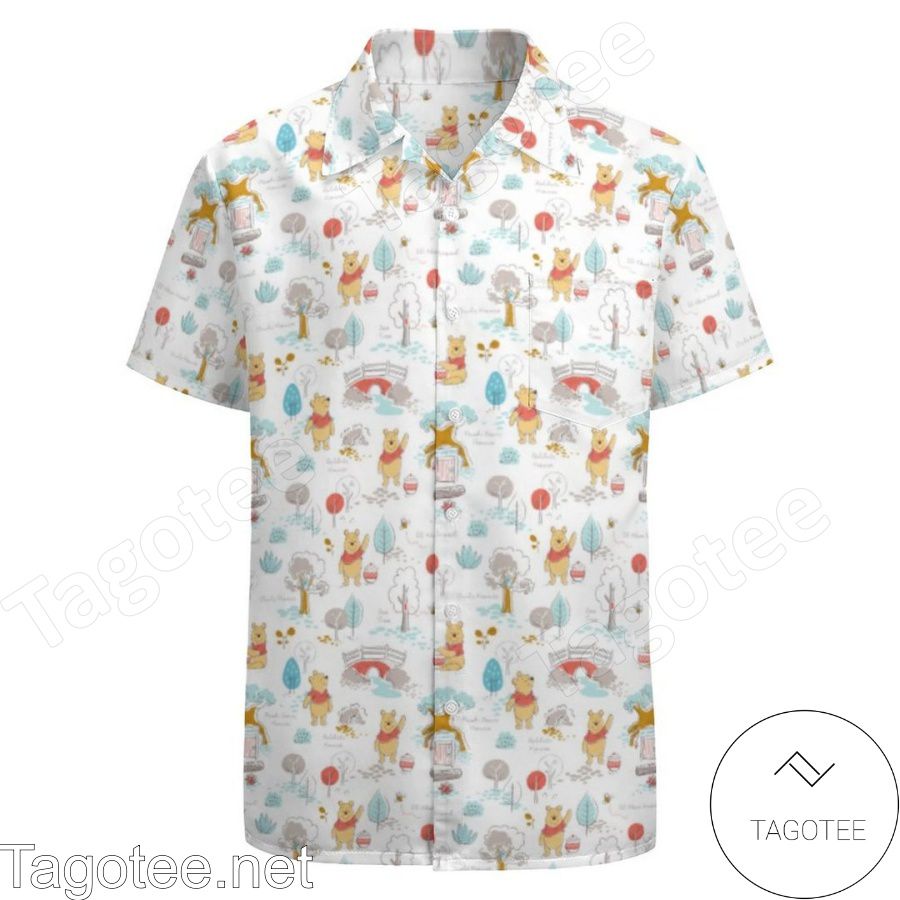Cute Winnie Pooh In The Hundred Acre Wood Hawaiian Shirt And Short
