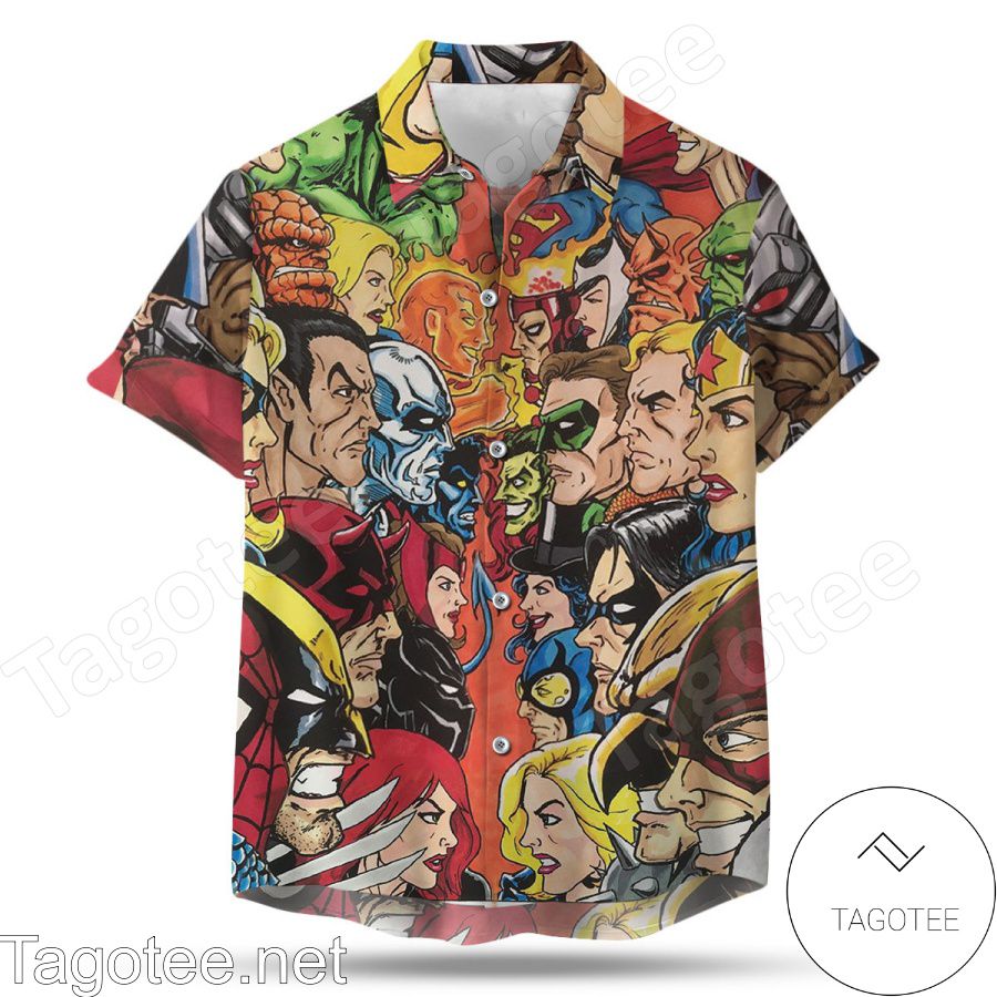 DC vs Marvel Comic Hawaiian Shirt And Short