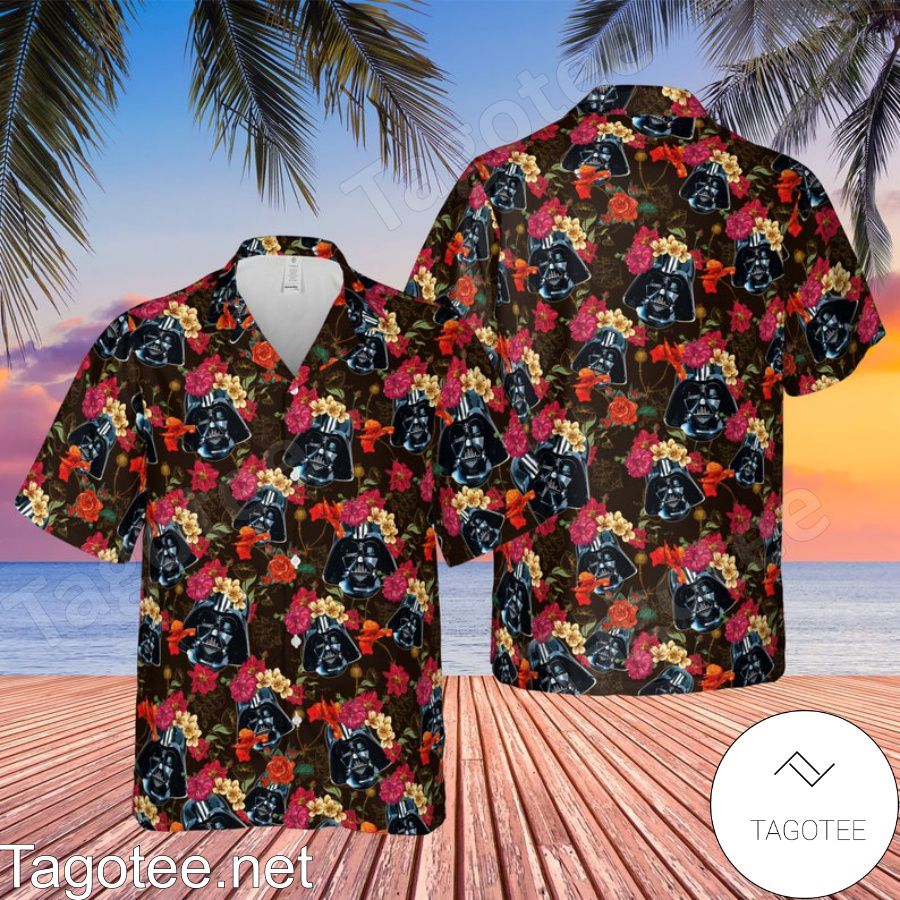 Darth Vader Star Wars Floral Pattern Hawaiian Shirt And Short