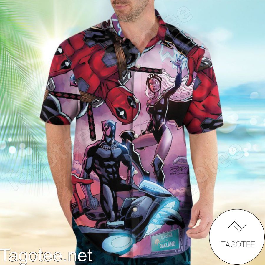 Deadpool Black Panther Hawaiian Shirt And Short