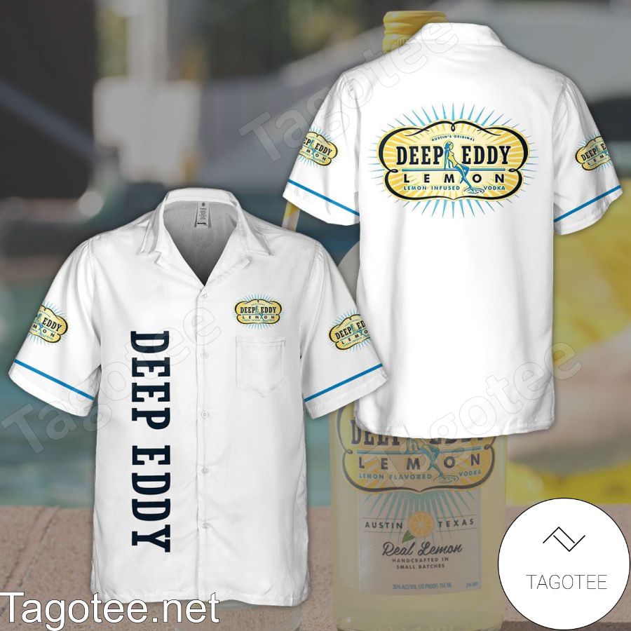 Deep Eddy Lemon White Hawaiian Shirt And Short