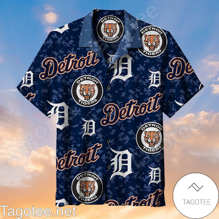 Detroit Tigers Baseball For Summer Navy Hawaiian Shirt