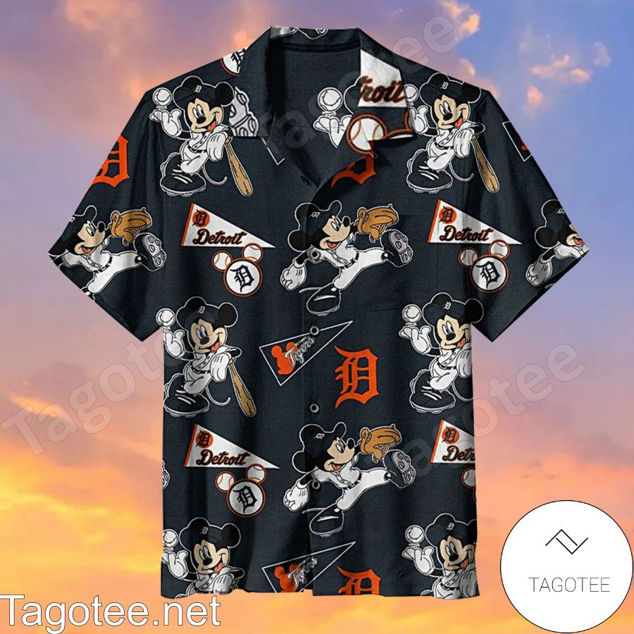 Detroit Tigers Mickey Mouse Hawaiian Shirt