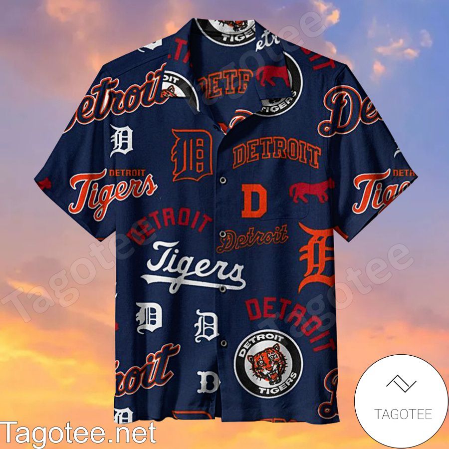 Detroit Tigers Mlb For Summer Navy Hawaiian Shirt