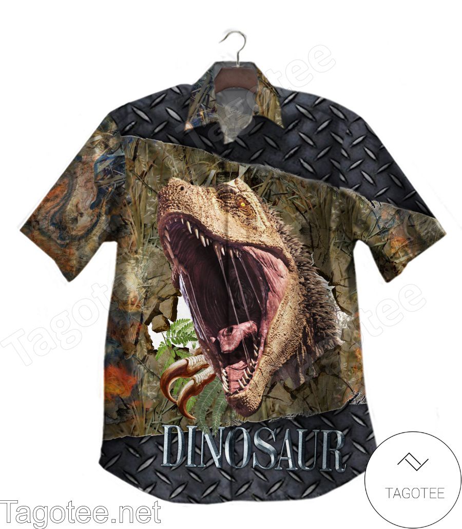 Dinosaur Hunting Hawaiian Shirt