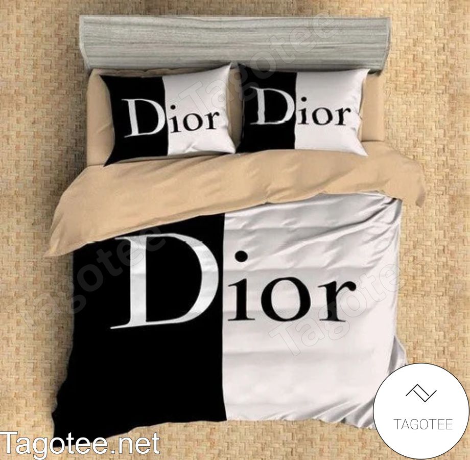 Dior Black And White Basic And Luxury Bedding Set