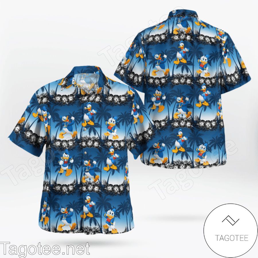 Donald Duck Palm Tree Hawaiian Shirt - Tagotee