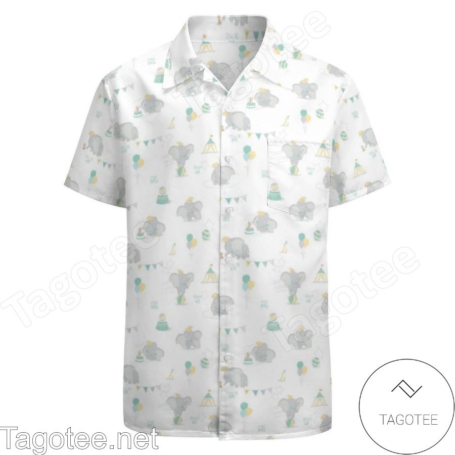 Dream Big Dumbo Disney White Hawaiian Shirt And Short