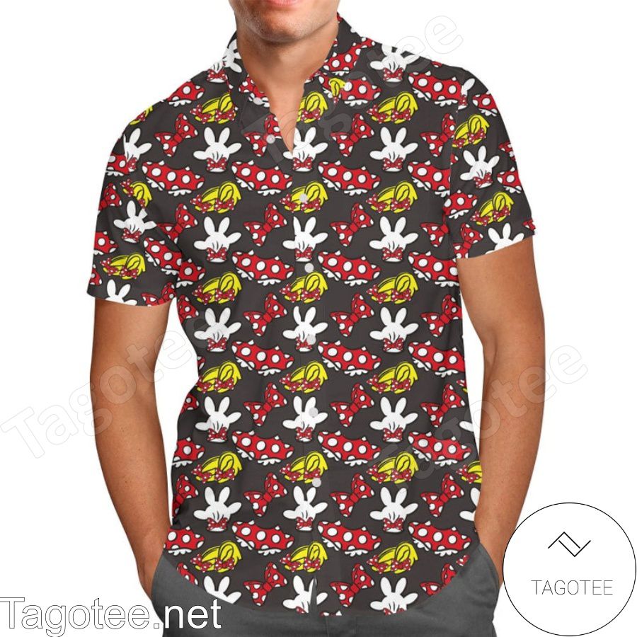 Dress Like Minnie Mouse Disney Cartoon Graphics Hawaiian Shirt And Short