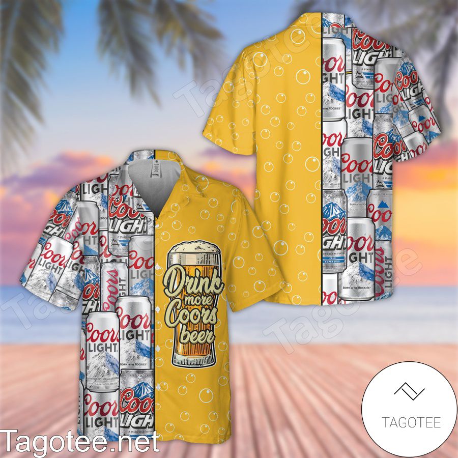Drink More Coors Light Beer Hawaiian Shirt And Short