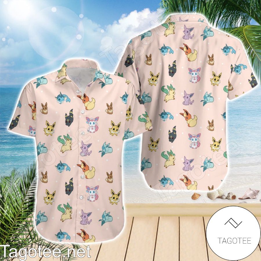 Eevee Evolution Pokemon Hawaiian Shirt And Short