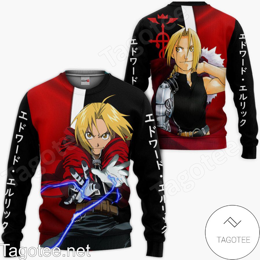 Us Store Elric Edward Fullmetal Alchemist Anime Jacket, Hoodie, Sweater, T-shirt