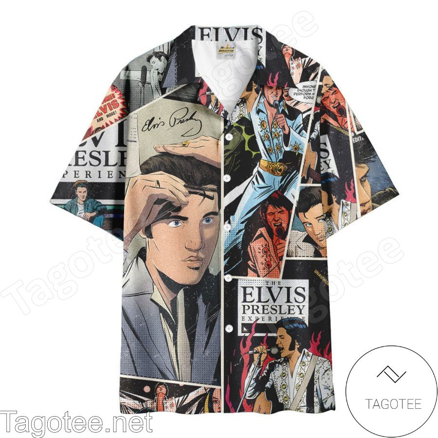 Elvis Presley Cartoon Hawaiian Shirt And Short