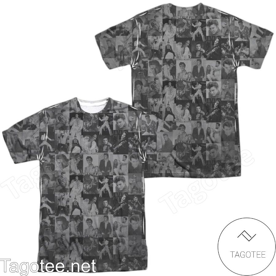 Elvis Presley Tcb Crowd All Over Print Shirts