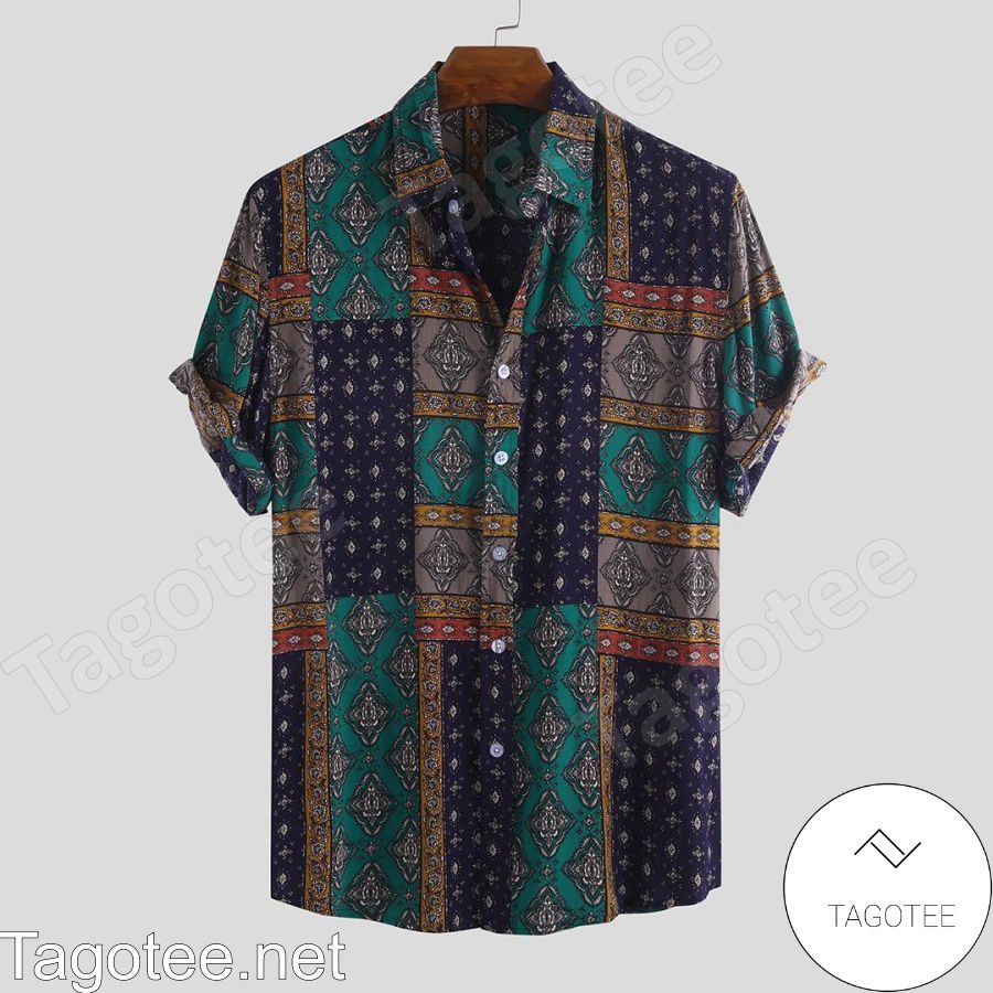 Fashion Colorful Ethnic Printed Hawaiian Shirt