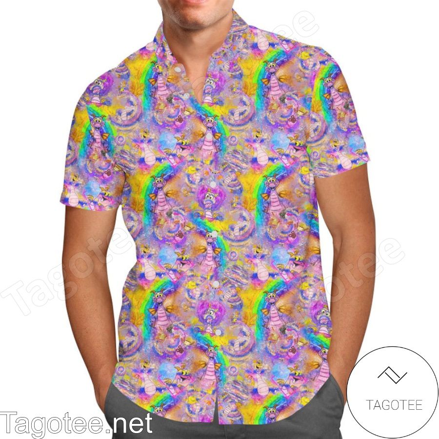 Figment Rainbow Disney Cartoon Graphics Hawaiian Shirt And Short